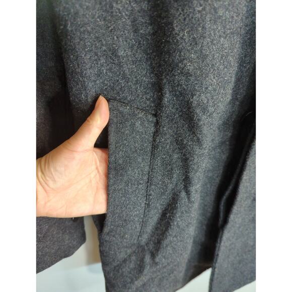 J. Crew 3M Thinsulate Black Wool Blend Coat Men's Small Casual Sweater Weather - Picture 4 of 10